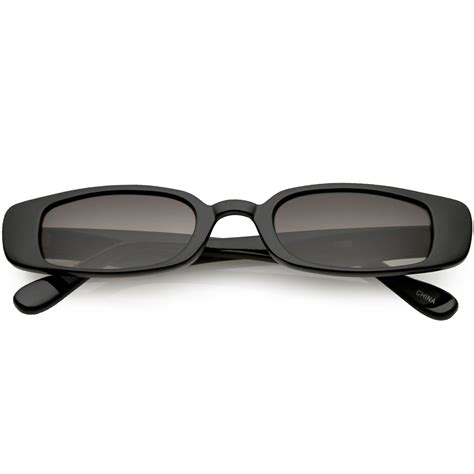 skinny rectangle sunglasses.